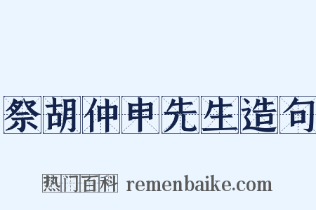 祭胡仲申先生造句是什么意思的图片